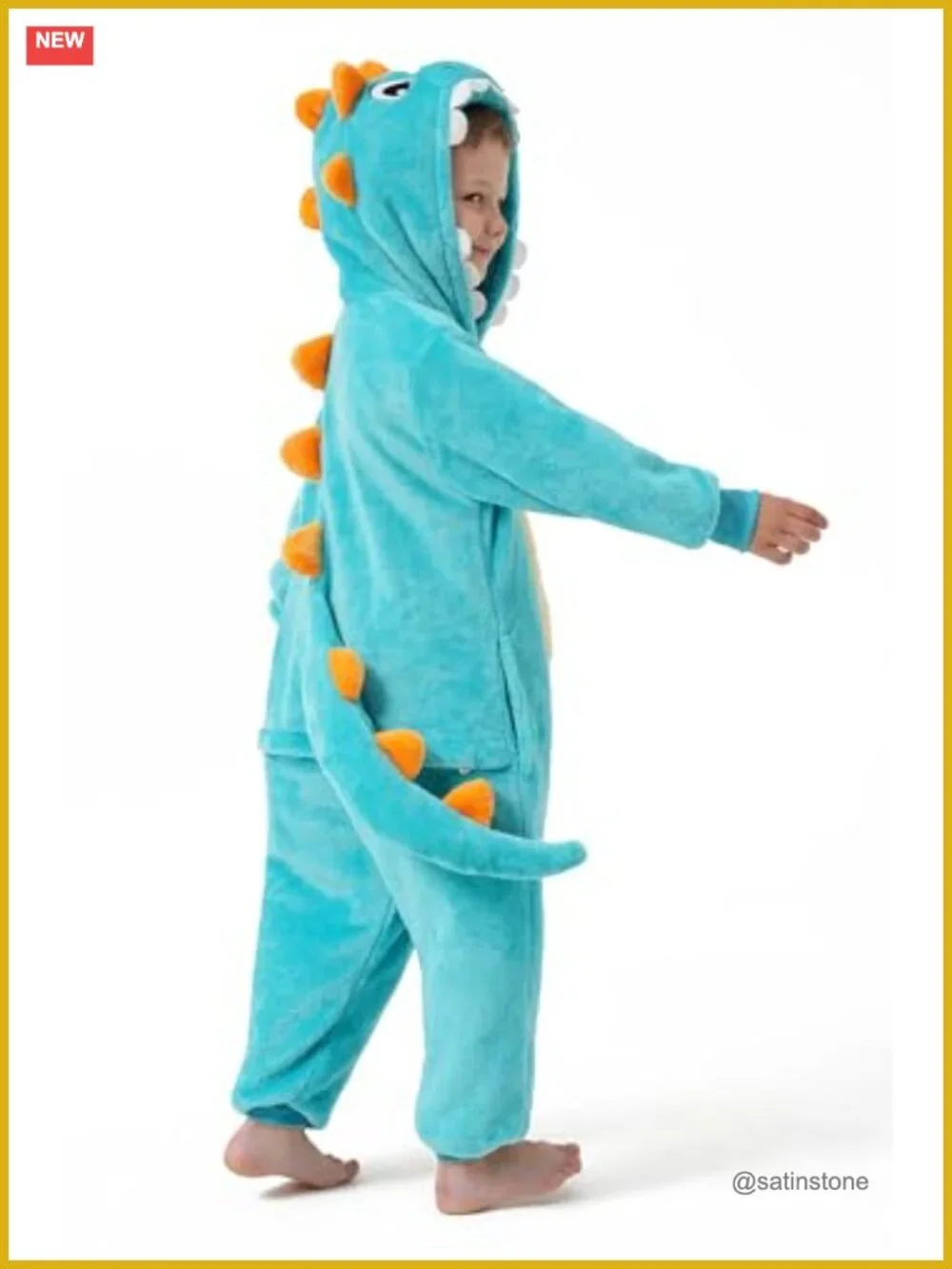 Kids Animal Onesie Halloween Costume Cosplay Pajamas Flannel 3-14Y